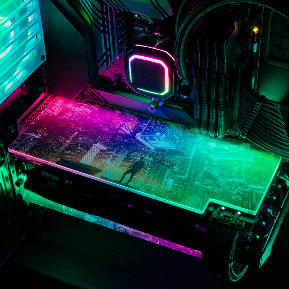 Under City Lights RGB GPU Backplate - Nogar007 - V1Tech