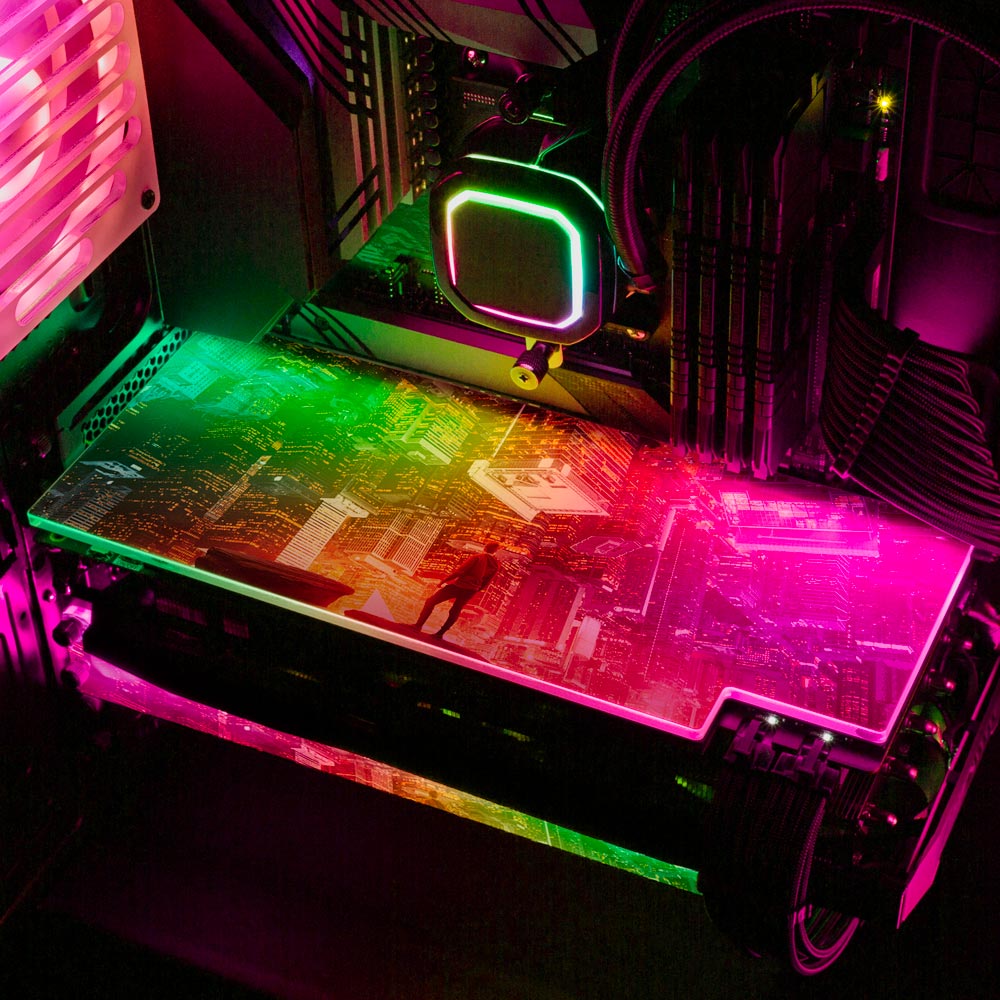 Under City Lights RGB GPU Backplate - Nogar007 - V1Tech