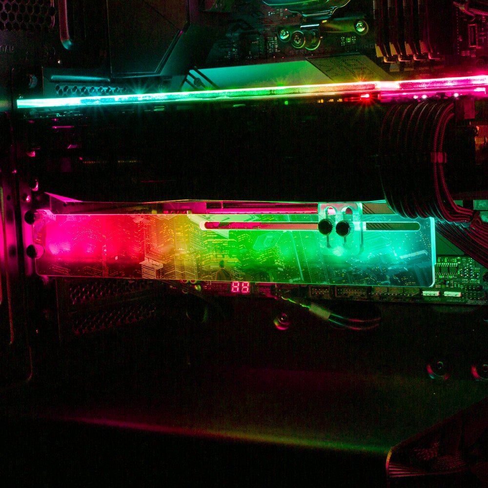 Under City Lights RGB GPU Support Bracket - Nogar007 - V1Tech