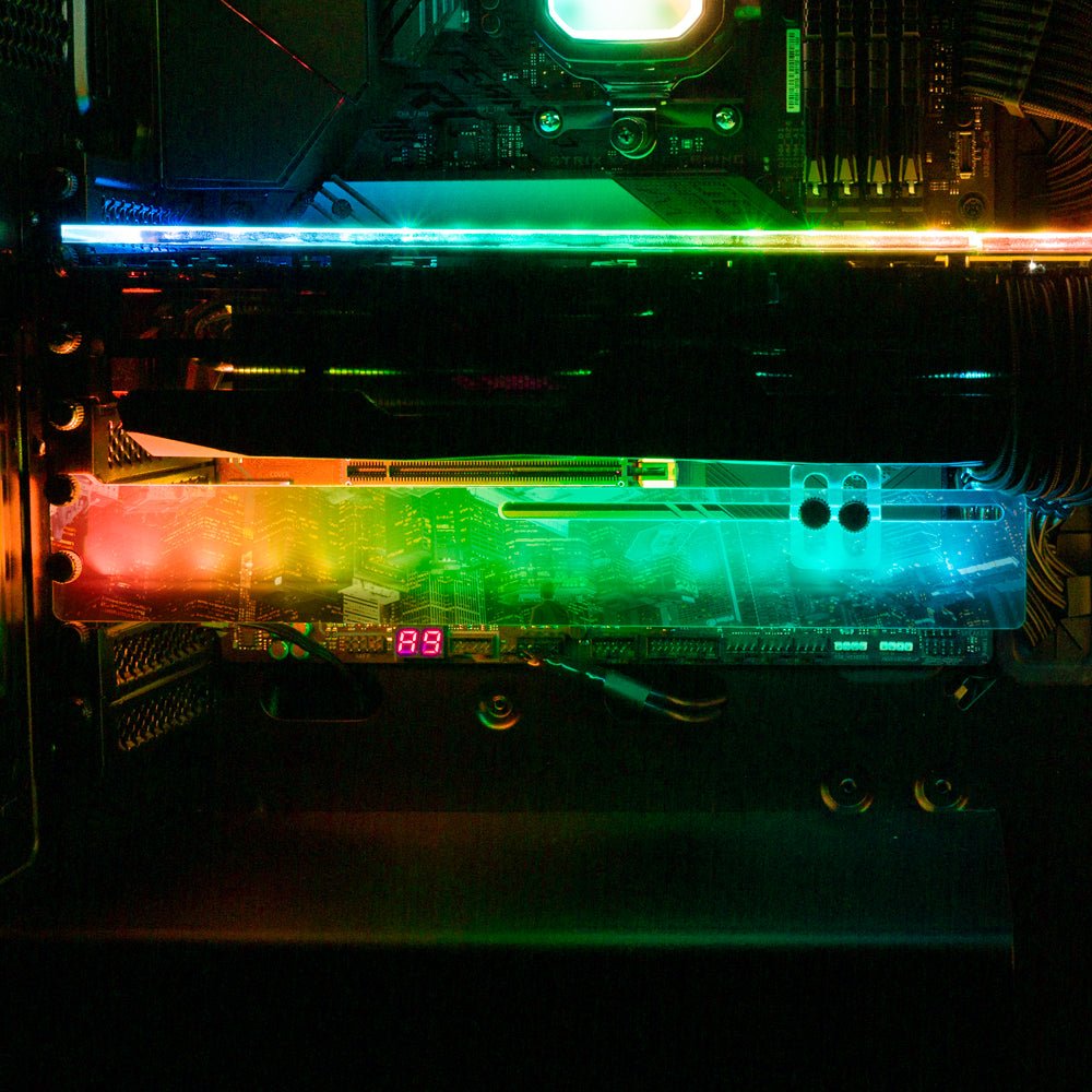 Under City Lights RGB GPU Support Bracket - Nogar007 - V1Tech