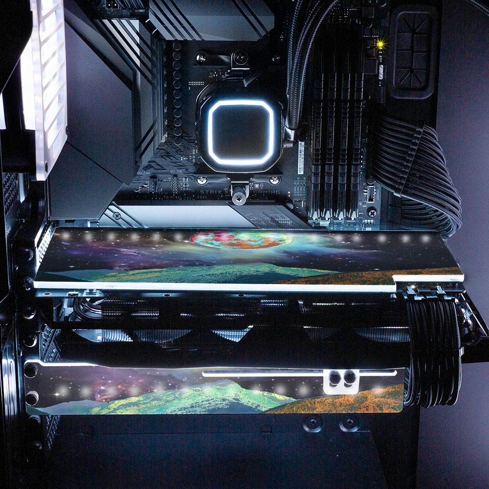 Universo Psicod‚àö¬©lico RGB GPU Backplate - Cajuca Art - V1Tech