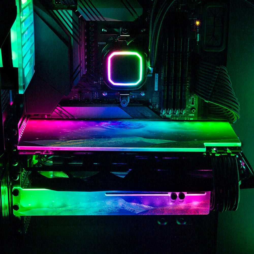 Universo Psicod‚àö¬©lico RGB GPU Backplate - Cajuca Art - V1Tech