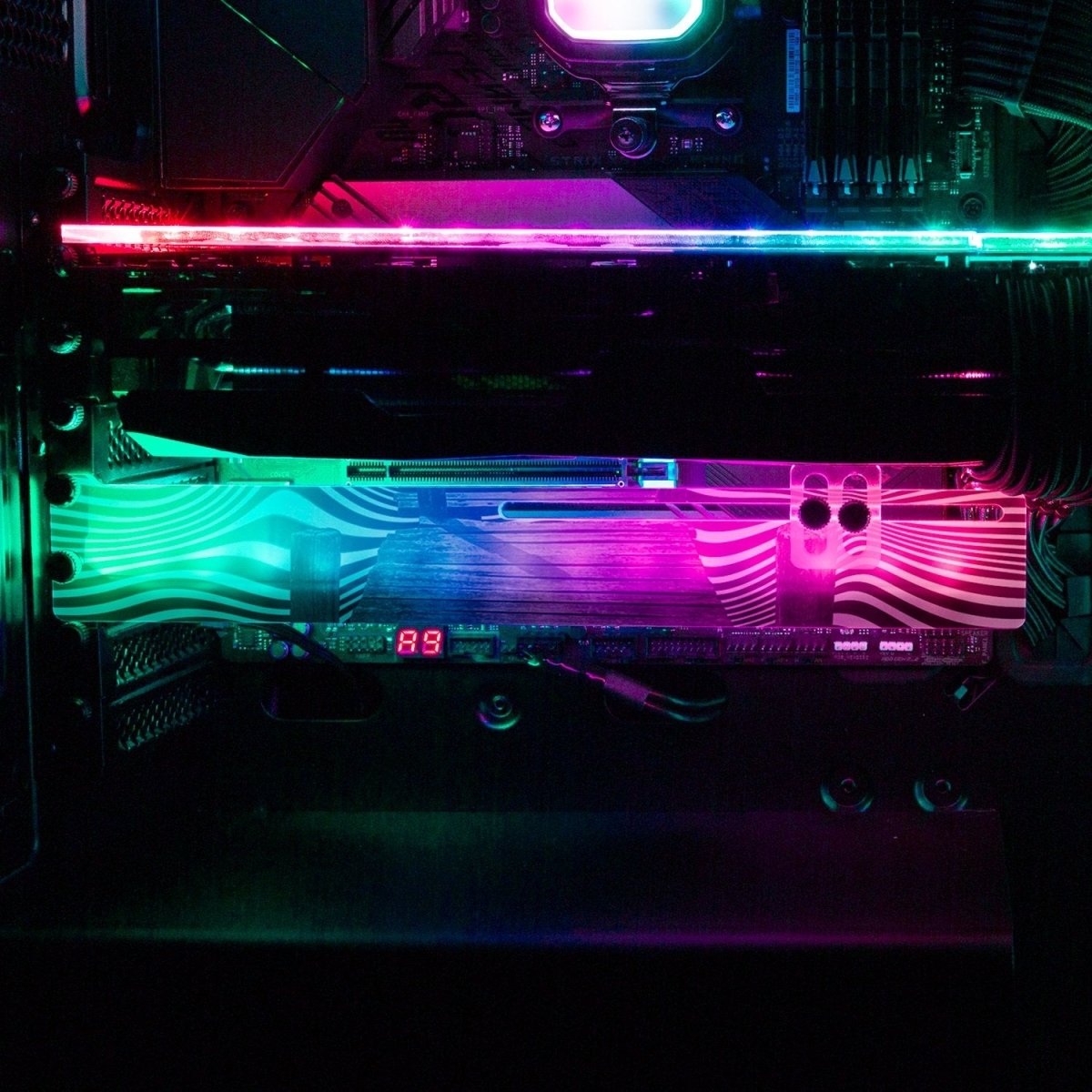 Unlock Your Mind RGB GPU Support Bracket - Tankuss - V1Tech