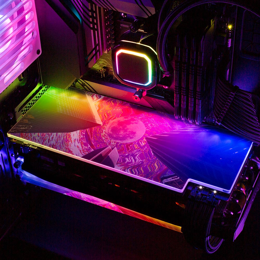 Urbe RGB GPU Backplate - Cajuca Art - V1Tech