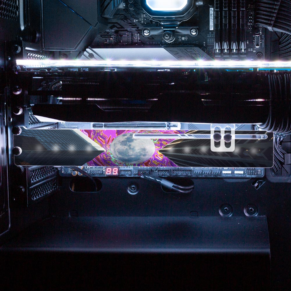 Urbe RGB GPU Support Bracket - Cajuca Art - V1Tech