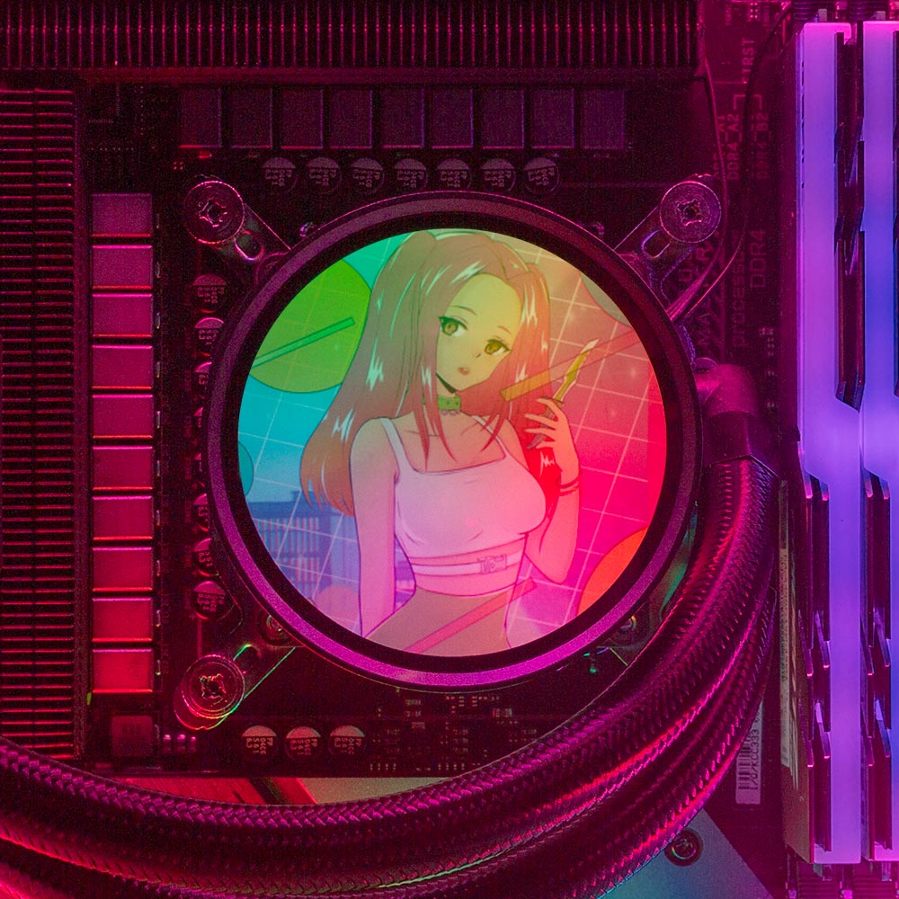 V2 Born in the 90s DeepCool Castle 240EX 280EX 360EX Addressable RGB - YacilArt - V1Tech