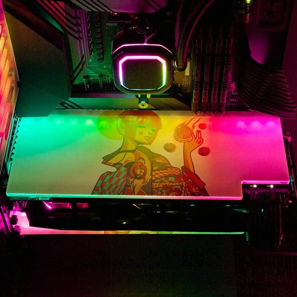 V2 Cookie Geisha RGB GPU Backplate - HeyMoonly - V1Tech