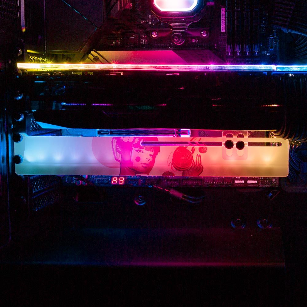 V2 Cookie Geisha RGB GPU Support Bracket - HeyMoonly - V1Tech