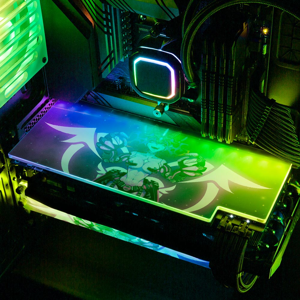 V2 Cyberlust Void Walker RGB GPU Backplate - Ghost Data - V1Tech