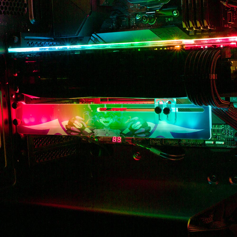 V2 Cyberlust Void Walker RGB GPU Support Bracket - Ghost Data - V1Tech