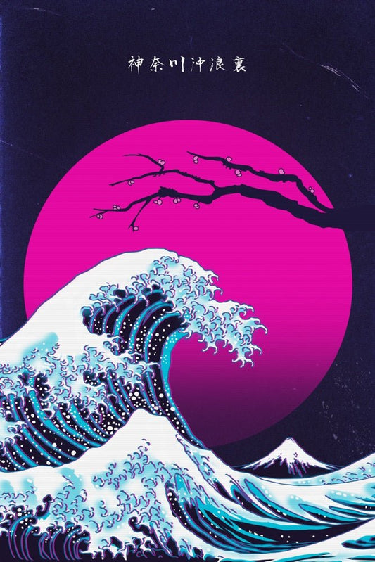 V2 Great Wave Under the Moon Plexi Glass Wall Art - Ddjvigo - V1Tech