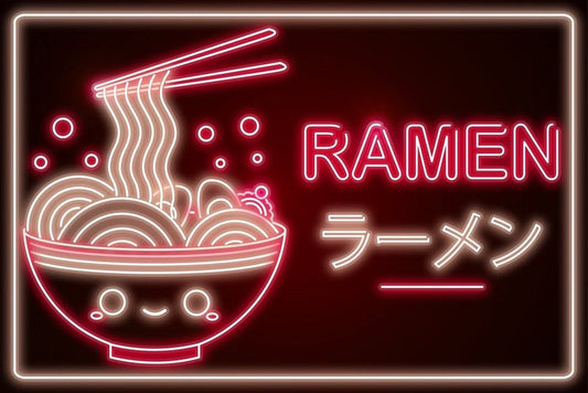 V3 Red Neon Ramen Plexi Glass Wall Art - Donnie Art - V1Tech