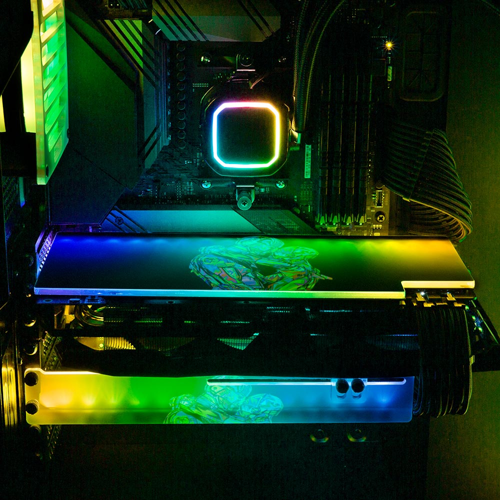 Valentines Robots RGB GPU Backplate - Technodrome1 - V1Tech