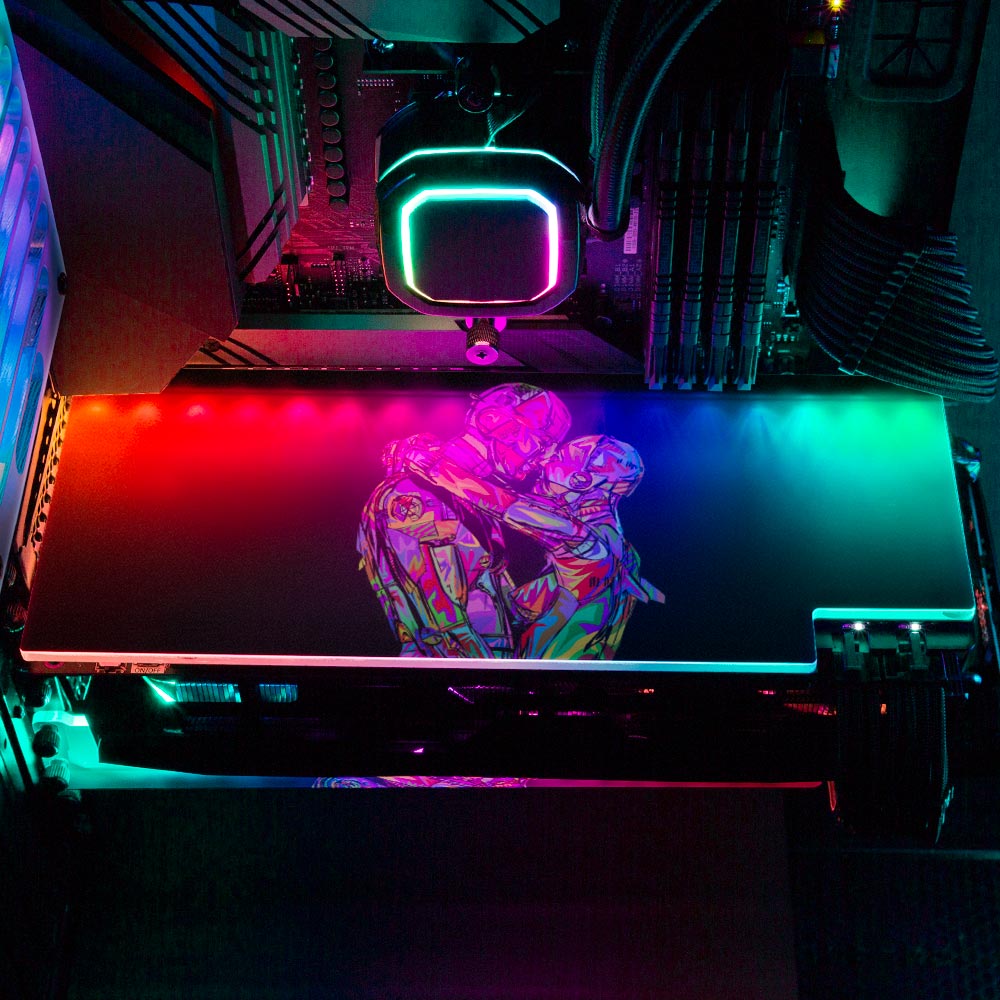 Valentines Robots RGB GPU Backplate - Technodrome1 - V1Tech