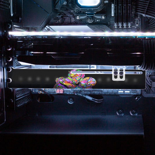 Valentines Robots RGB GPU Support Bracket - Technodrome1 - V1Tech