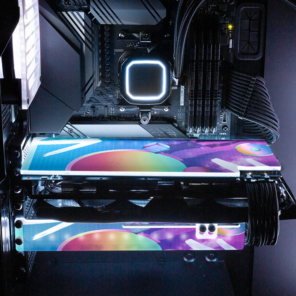 Vaporswavey RGB GPU Backplate - Devil May Create - V1Tech