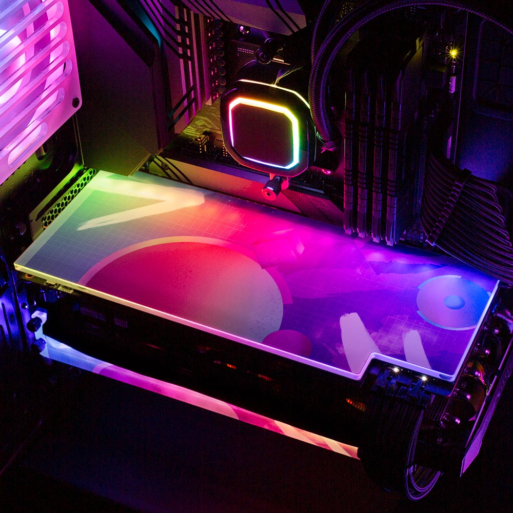 Vaporswavey RGB GPU Backplate - Devil May Create - V1Tech