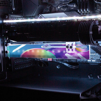 Vaporswavey RGB GPU Support Bracket - Devil May Create - V1Tech