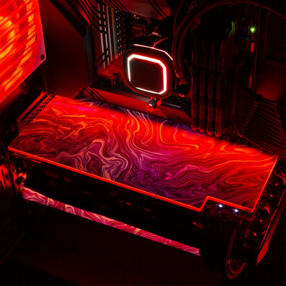 Vaporwave Fluid RGB GPU Backplate - Geoglyser - V1Tech