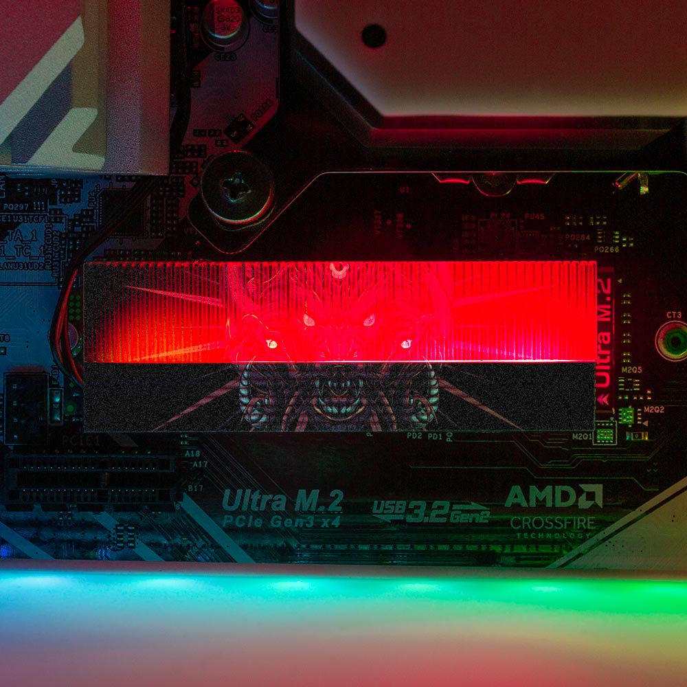 Vermilion M.2 Heatsink Cover with ARGB Lighting - Daniele Caruso - V1Tech