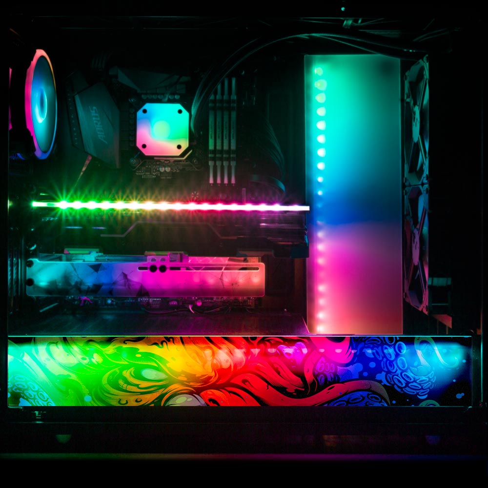 Violent Sea Creature RGB PSU Shroud Cover - Daniele Caruso - V1Tech