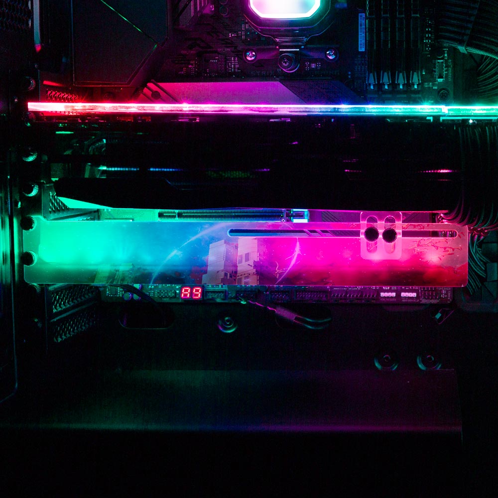 Virtual Roots RGB GPU Support Bracket - Dan Giuz - V1Tech