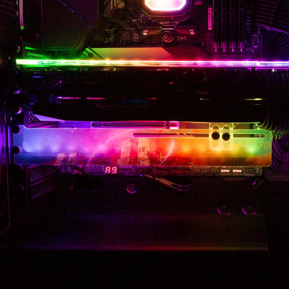 Virtual Roots RGB GPU Support Bracket - Dan Giuz - V1Tech