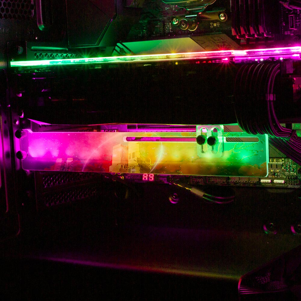 Virtual Roots RGB GPU Support Bracket - Dan Giuz - V1Tech