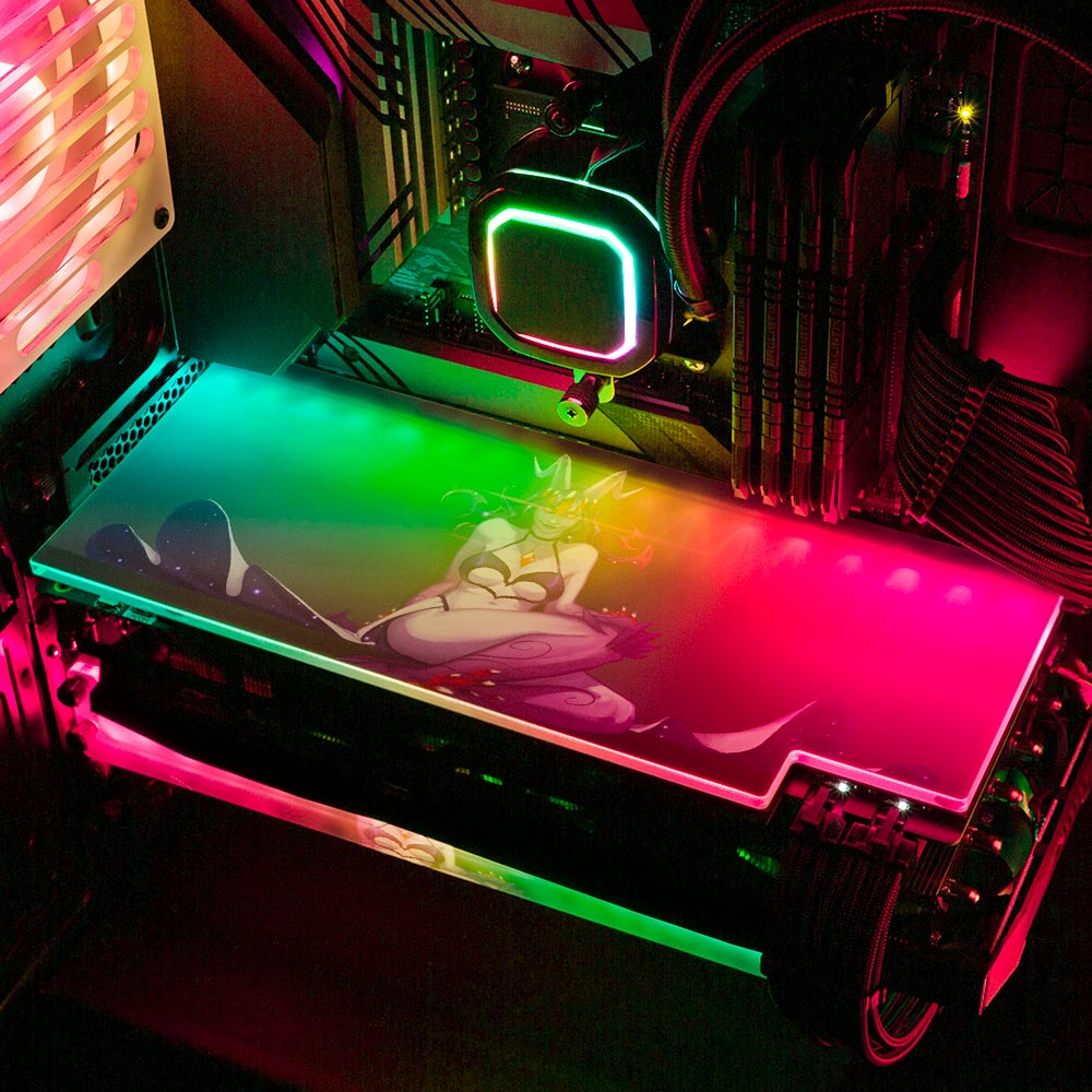 Void Walker Pinup RGB GPU Backplate - Ghost Data - V1Tech