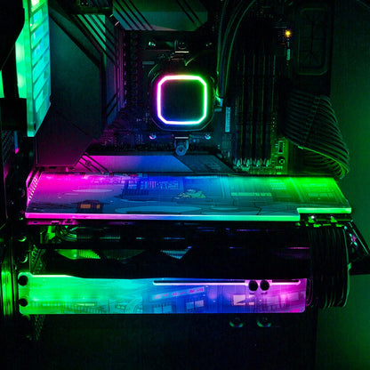 Waiting in the Rain RGB GPU Backplate - Seerlight - V1Tech