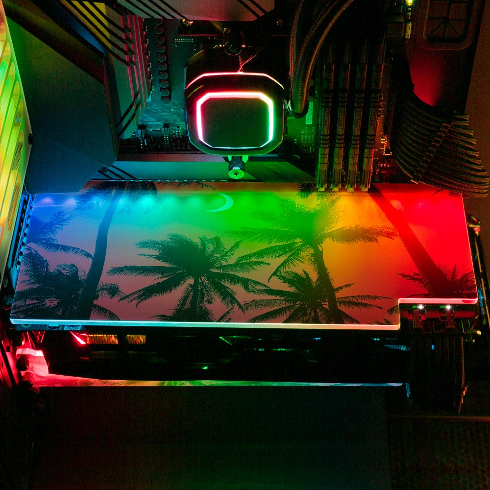 Warm Feelings RGB GPU Backplate - Cajuca Art - V1Tech