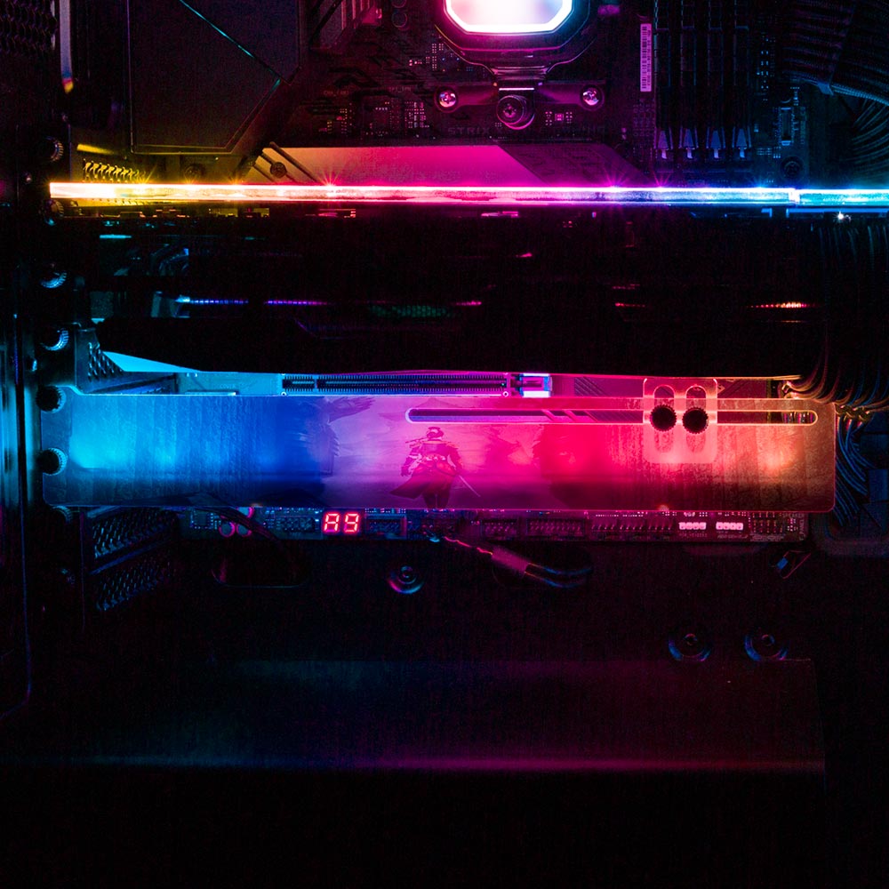 We've Been Surrounded RGB GPU Support Bracket - Itwasleo - V1Tech