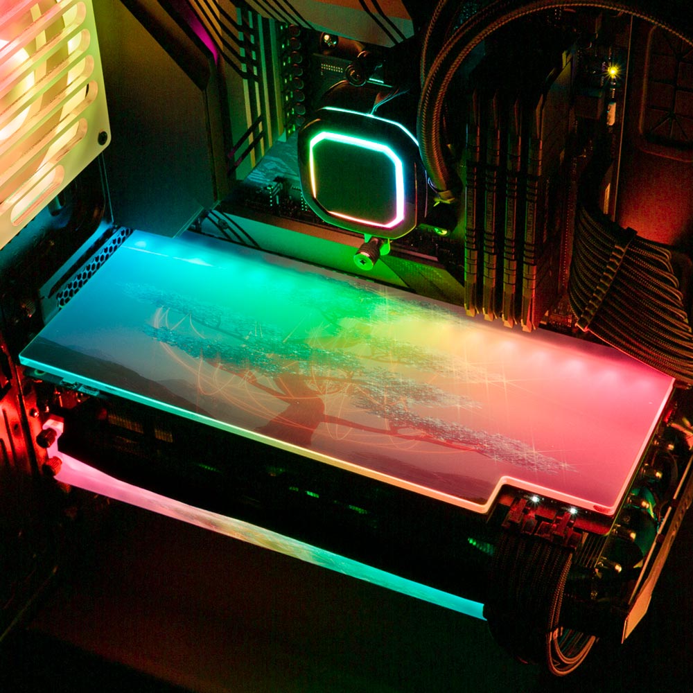 White Light RGB GPU Backplate - Itwasleo - V1Tech