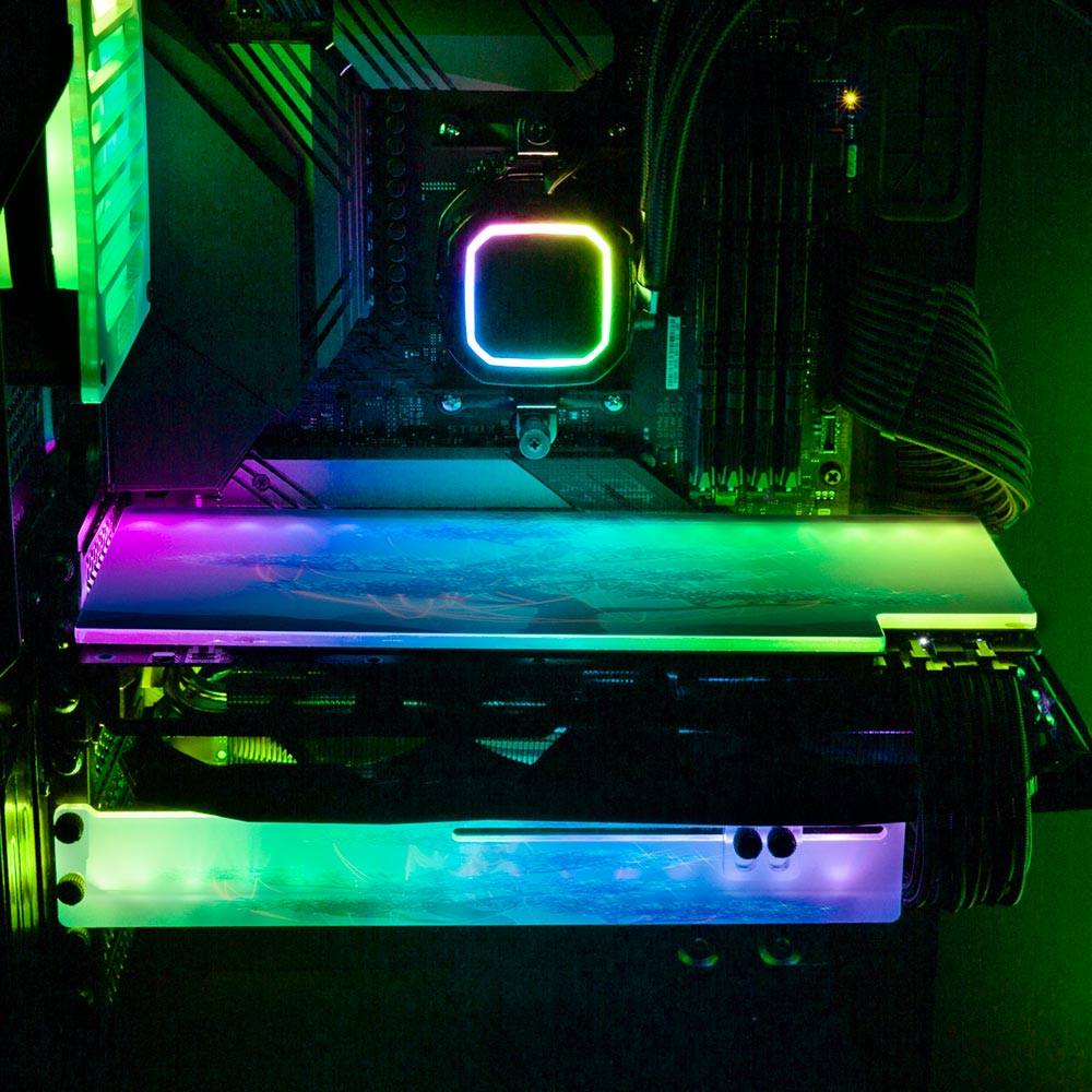 White Light RGB GPU Backplate - Itwasleo - V1Tech