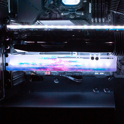 White Light RGB GPU Support Bracket