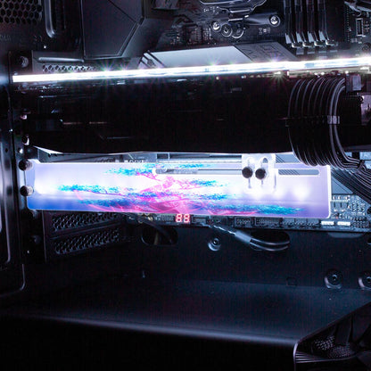 White Light RGB GPU Support Bracket - Itwasleo - V1Tech