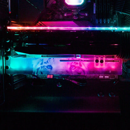 White Tiger Nebula RGB GPU Support Bracket - Nogar007 - V1Tech