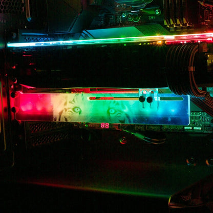 White Tiger Nebula RGB GPU Support Bracket - Nogar007 - V1Tech