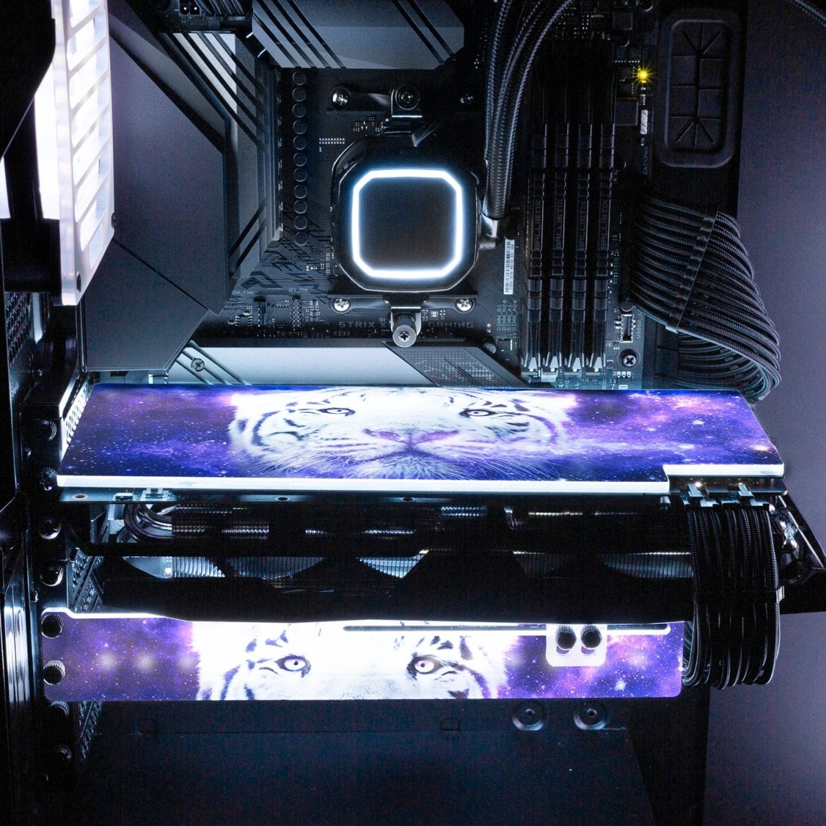 White Tiger Nebula RGB GPU Support Bracket - Nogar007 - V1Tech