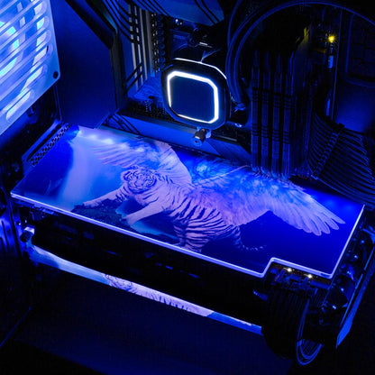 Winged Tiger Waterfall RGB GPU Backplate - Nogar007 - V1Tech