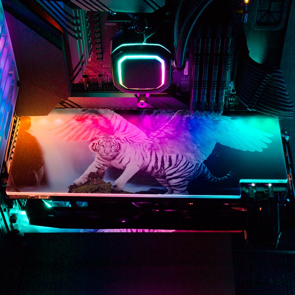 Winged Tiger Waterfall RGB GPU Backplate - Nogar007 - V1Tech