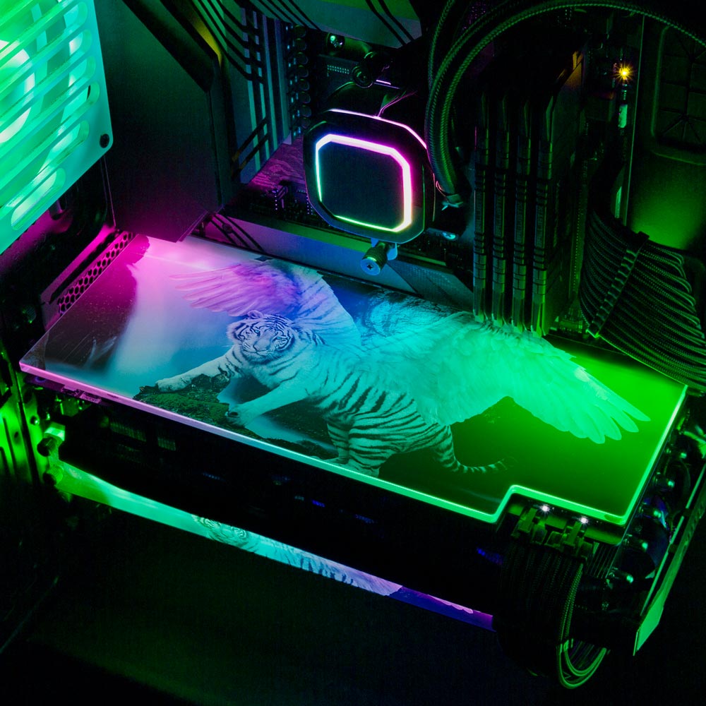 Winged Tiger Waterfall RGB GPU Backplate - Nogar007 - V1Tech