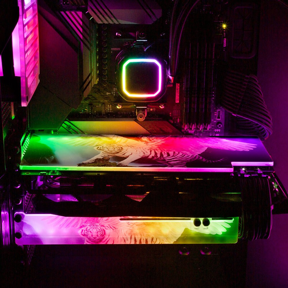 Winged Tiger Waterfall RGB GPU Support Bracket - Nogar007 - V1Tech