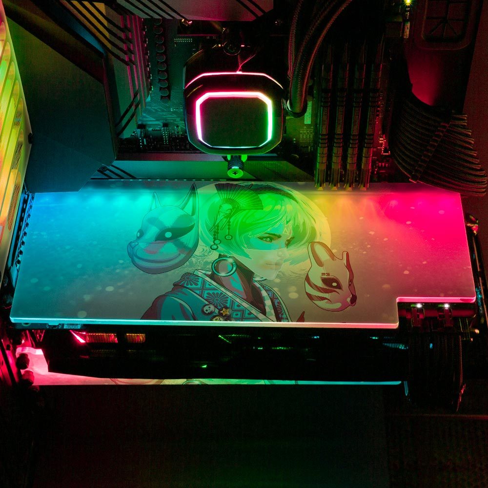 Witch Geisha RGB GPU Backplate - HeyMoonly - V1Tech