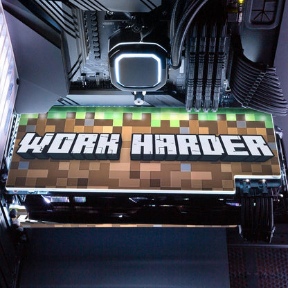 Work Harder RGB GPU Backplate - Devil May Create - V1Tech