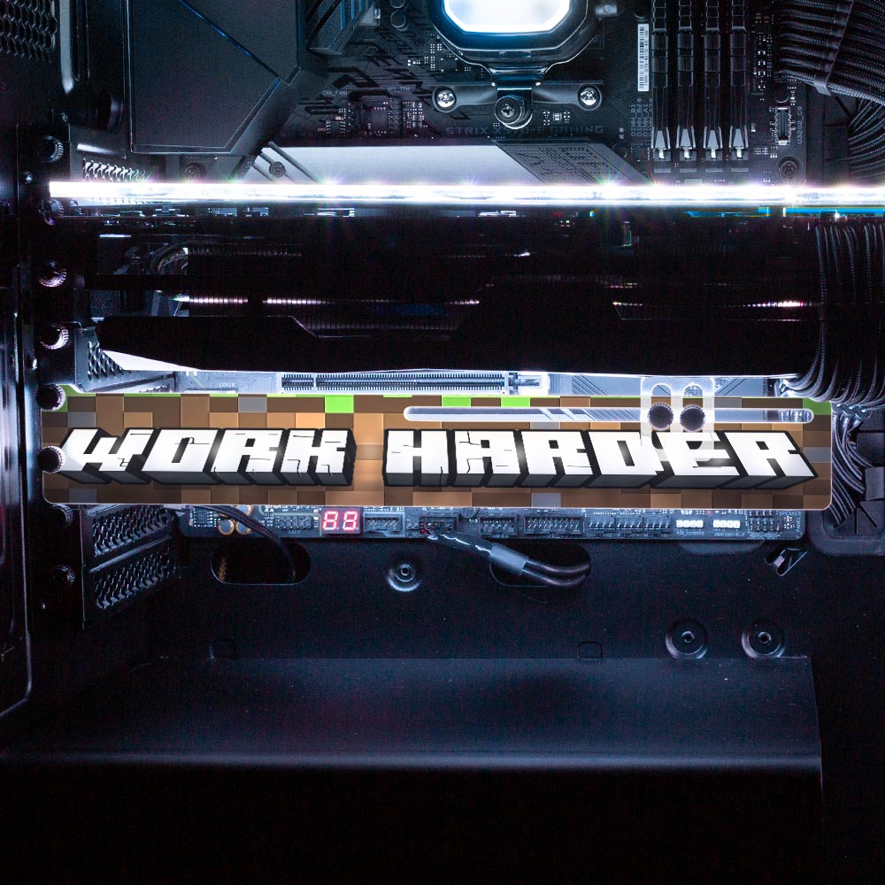 Work Harder RGB GPU Support Bracket - Devil May Create - V1Tech