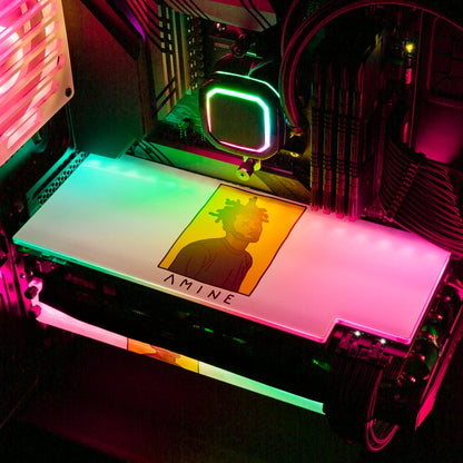 Yellow RGB GPU Backplate - Utopia Graphix - V1Tech