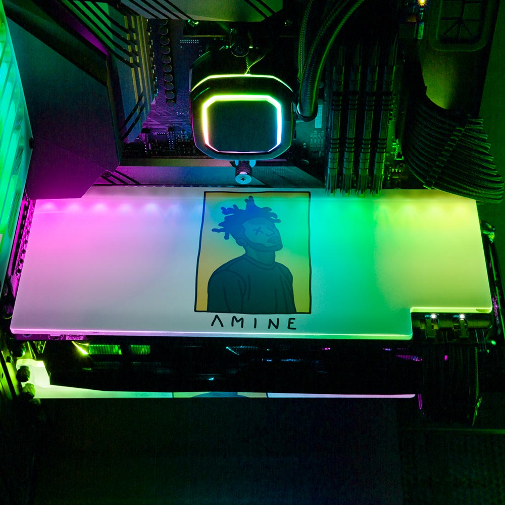 Yellow RGB GPU Backplate - Utopia Graphix - V1Tech