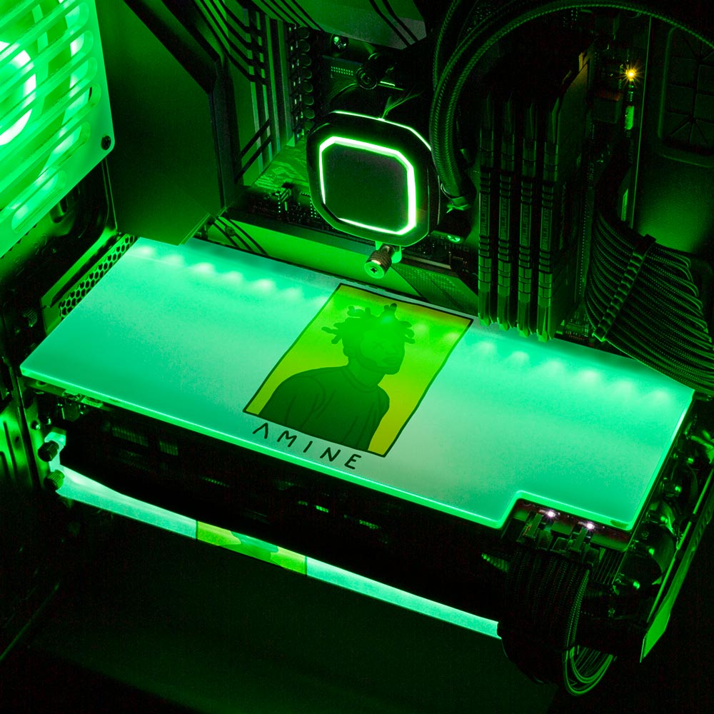 Yellow RGB GPU Backplate - Utopia Graphix - V1Tech