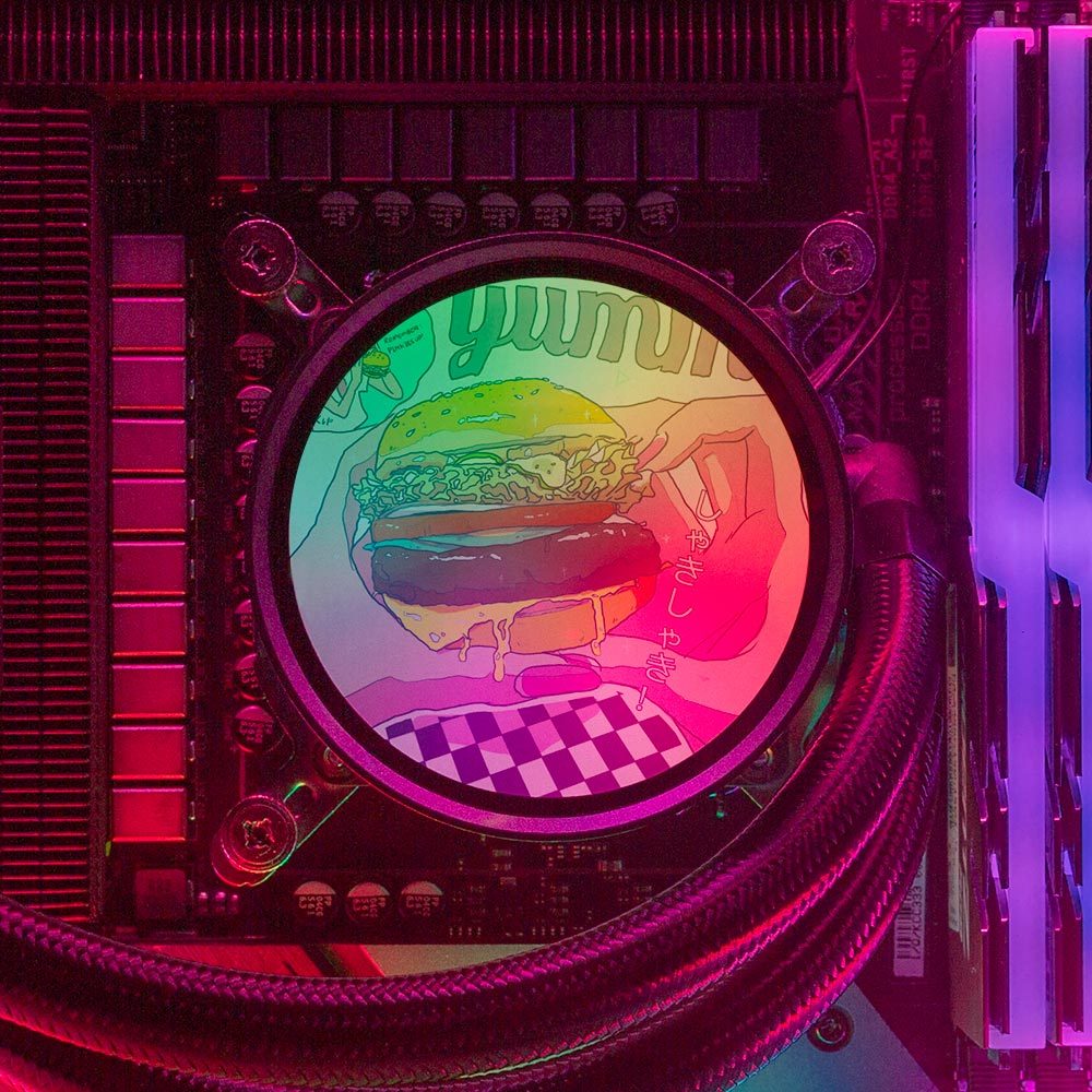 Yummy AIO Cover for DeepCool Castle 240EX 280EX 360EX Addressable RGB - Annicelric - V1Tech